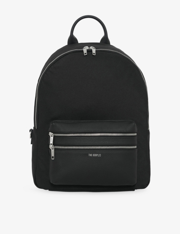Logo-Embellished Canvas And Leather Backpack