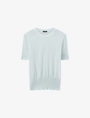 JOSEPH: Cashair Short-Sleeve Cashmere-Knit Top