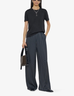 JOSEPH: Round-Neck Regular-Fit Cotton and Silk-Blend T-Shirt