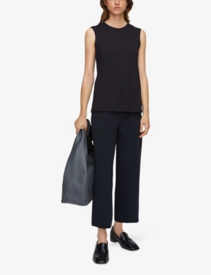 Joseph Womens Black Cotton-silk Jersey Tank Top Xs In Black