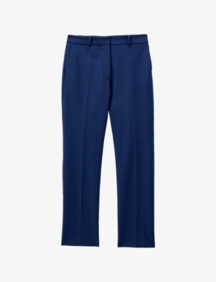 JOSEPH: Coleman Straight-Leg Mid-Rise Stretch-Cotton Trousers