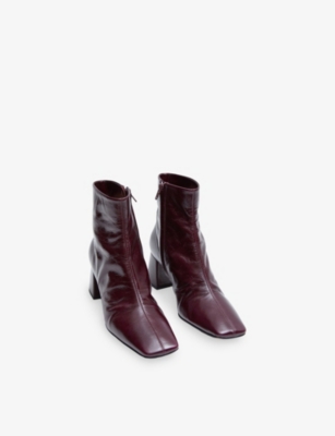JOSEPH: Patent-Leather Heeled Ankle Boots