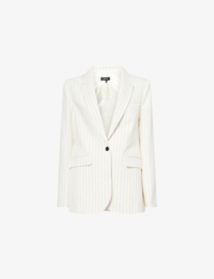 ME AND EM: Pinstripe Single-Breasted Woven Blazer