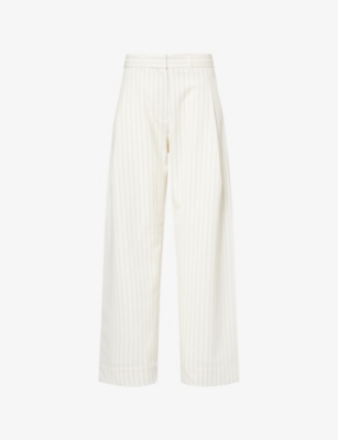 ME AND EM: Clever Pinstripe Tapered-Leg Woven Trousers