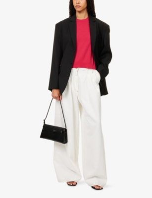 ME AND EM: Round-Neck Short-Sleeve Cashmere Top