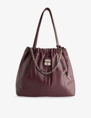 Marc Jacobs The Cristina Chain-embellished Drawstring Tote Bag In Purple
