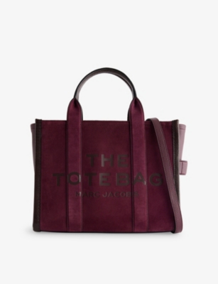 Marc Jacobs Womens Dark Plum The Medium Suede Tote Bag In Purple