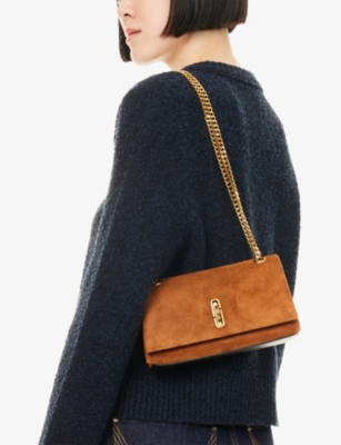 Marc Jacobs Womens Copper Dual-chain Mini Leather-suede Cross-body Bag In Brown
