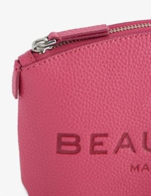 Marc Jacobs Womens Raspberry Pink The Beauty Bag Leather Pouch In Pink