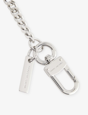 Marc Jacobs Womens Black The Marc Mani Silicone Bag Charm In Metallic