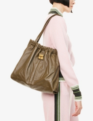 Marc Jacobs Womens Beech The Cristina Leather Tote Bag