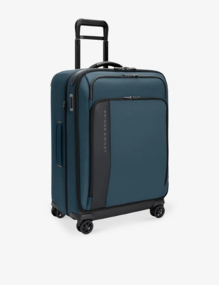 Briggs & Riley Ocean Zdx Medium Expandable Four-wheel Woven Suitcase 66cm In Blue