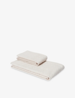MISSONI HOME: Chalk Zigzag-Pattern Cotton-Terry Towels Set of Two