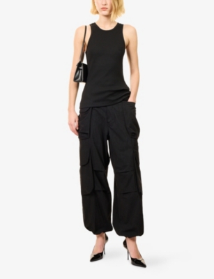 Amiri Mens Black Tonal Logo-appliqué Cotton-jersey Tank Top In Black