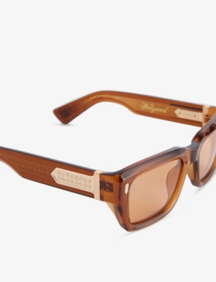 AMIRI: Hollywood Rectangle-Frame Acetate Sunglasses