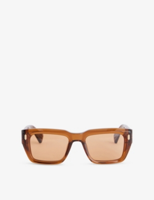 AMIRI: Hollywood Rectangle-Frame Acetate Sunglasses