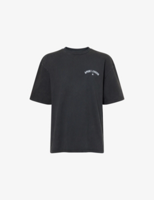 Amiri Hollywood Graphic Oversized T-shirt With Ribbed Crew Neck In Black