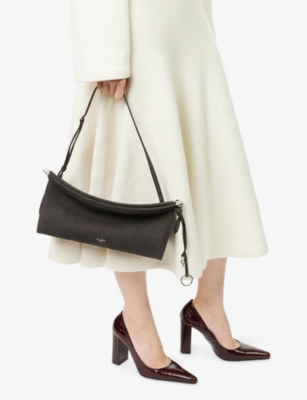 Alaïa Womens 840 - Anthracite Le Click East West Leather Shoulder Bag