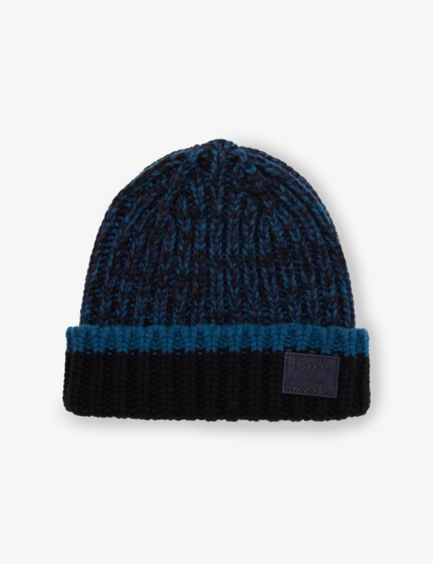 Logo-Embroidered Knitted Wool Beanie Hat