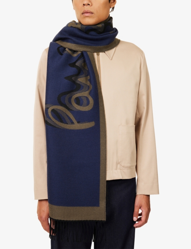 Stack Logo Wool Blend Scarf