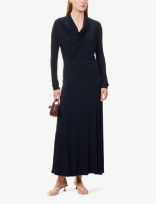 TOVE: Eadan Long-Sleeve Stretch-Jersey Maxi Dress
