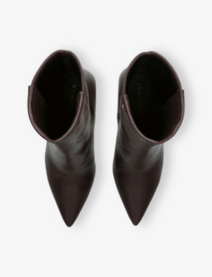 Stuart Weitzman Leather Vinnie Ankle Boots 85 In Black