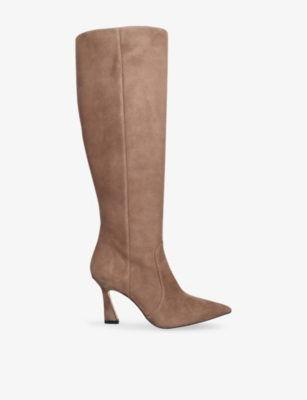 Stuart Weitzman Suede Vinnie Boots 85 In Brown