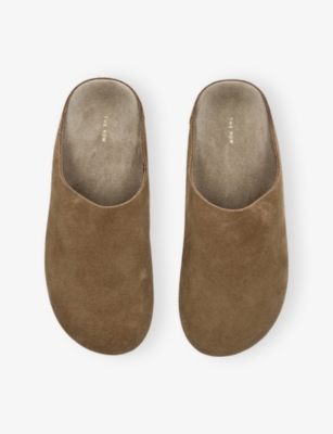 The Row Beige Hudson Suede Slide Loafers In Neutral