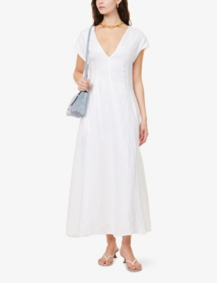 DISSH: Matisse Short-Sleeve Linen Midi Dress
