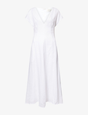 DISSH: Matisse Short-Sleeve Linen Midi Dress