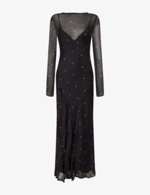 knee length dresses for ladies MARISSA BLACK GGT SLEEVE MAXI DRESS – DISSH main image 0
