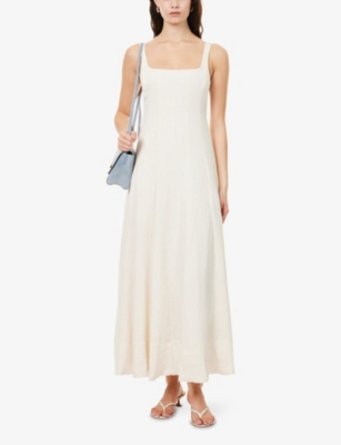 DISSH: Canne Sleeveless Linen-Blend Midi Dress