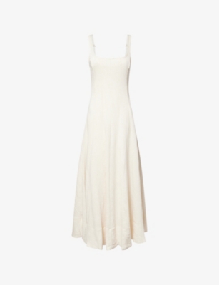 DISSH: Canne Sleeveless Linen-Blend Midi Dress