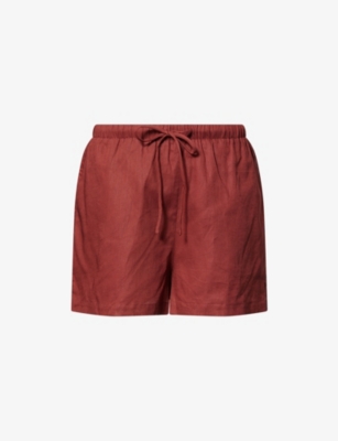 Dissh Womens Sahara Quinn Drawstring Linen And Cotton Shorts In Sand