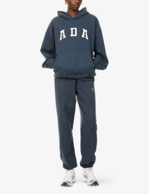 ADANOLA: Logo-Embroidered Cotton Oversized Hoody
