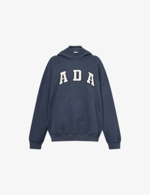 ADANOLA: Logo-Embroidered Cotton Oversized Hoody