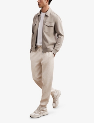 REISS: Bell Drawstring-Waist Stretch-Jersey Jogging Bottoms