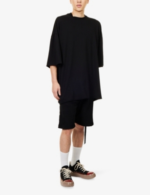 Rick Owens Drkshdw Mens Black Pusher Drawstring Cotton-jersey Shorts In Black