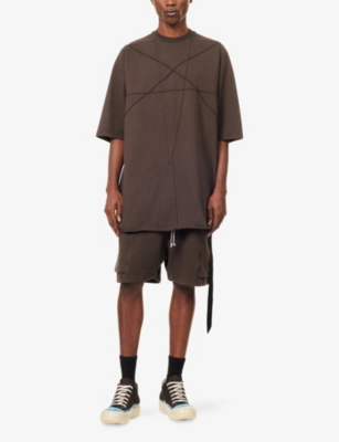 RICK OWENS DRKSHDW: Cargobela Drawstring Cotton-Jersey Shorts