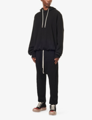 RICK OWENS DRKSHDW: Oversized Long-Sleeve Cotton Hoody