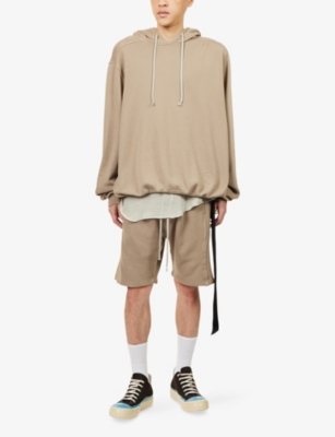 Rick Owens Drkshdw Mens Dirty Pearl Oversized Relaxed-fit Cotton-jersey Hoodie In Neutral