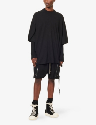 RICK OWENS DRKSHDW: Bauhaus Drawstring Cotton-Jersey Shorts