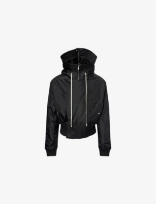Rick Owens Drkshdw Mens Alice Cropped Woven Parka Black In Black