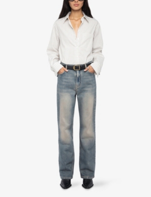 Zadig & Voltaire Womens Judo Morning Brand-print Cotton Shirt In White