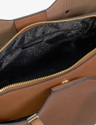 Dune Womens Tan Synthetic Recycled Dorry Large Faux-leather Tote Bag In Brown