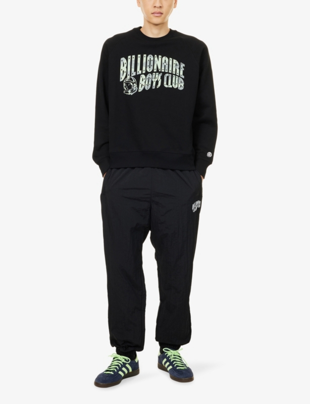 Tritone Arch Logo-Print Crewneck Cotton-Jersey Sweatshirt