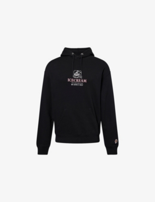 ICECREAM: Serve It Best Popover Embroidered Cotton-Jersey Hoody