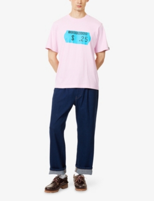 Icecream Mens Pink Sticker Relaxed-fit Cotton-jersey T-shirt Xl In Pink