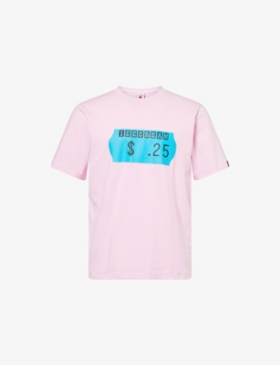 Icecream Mens Pink Sticker Relaxed-fit Cotton-jersey T-shirt Xl In Pink