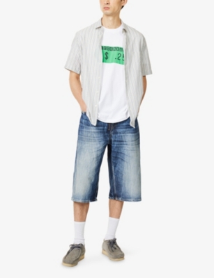 Icecream Mens White Sticker Relaxed-fit Cotton-jersey T-shirt Xl In White